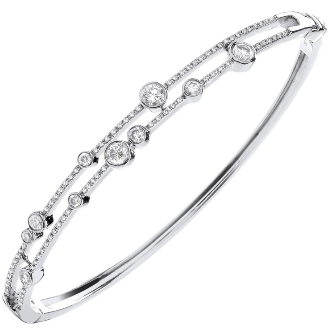 Regal Splendor Diamond Bangle - Shralite London