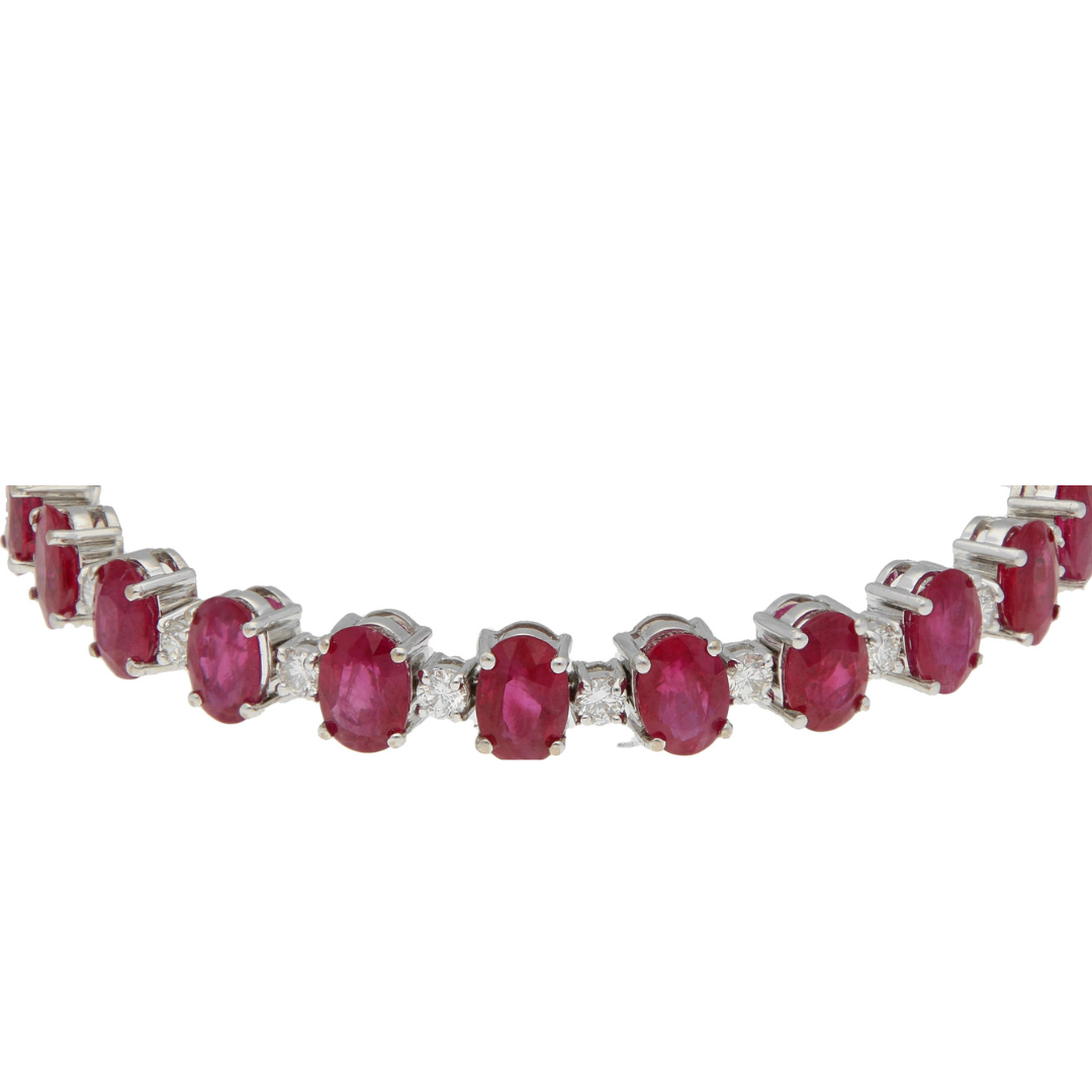 Aire Diamond and Ruby Bracelet - Shralite London