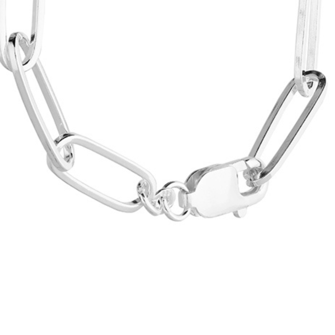 Sterling Silver Paper Chain Bracelet - Shralite London