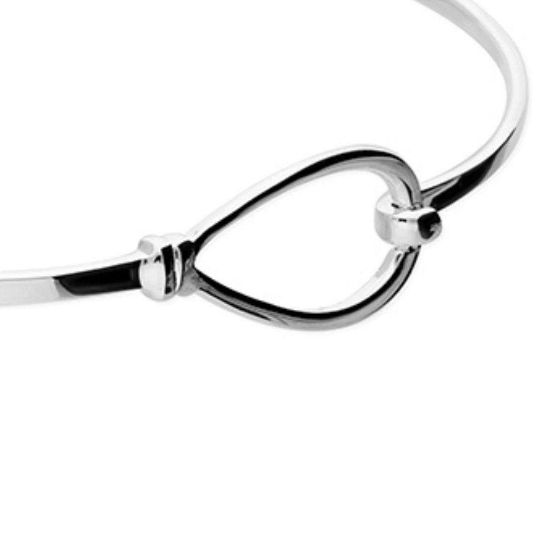Sterling Silver Eden Hook Bangle - Shralite London