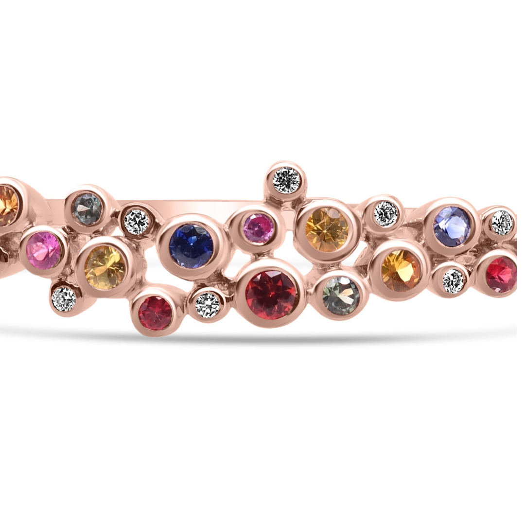 Sapphire Stardust Bubble Bangle - Shralite London