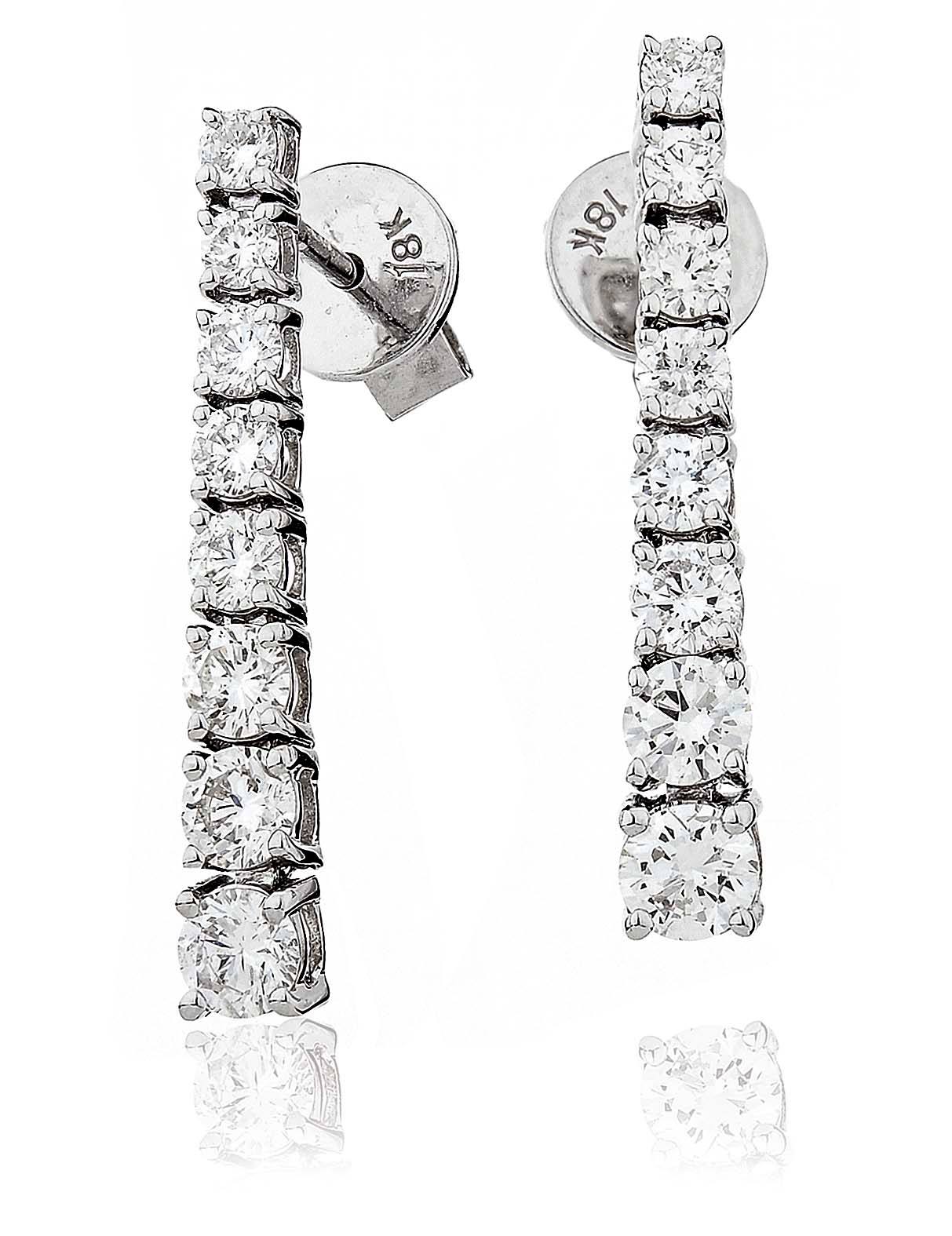 Twilight Twirl Drop Diamond Earrings - Shralite London