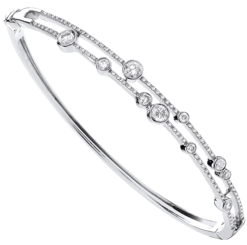 Regal Splendor Diamond Bangle - Shralite London