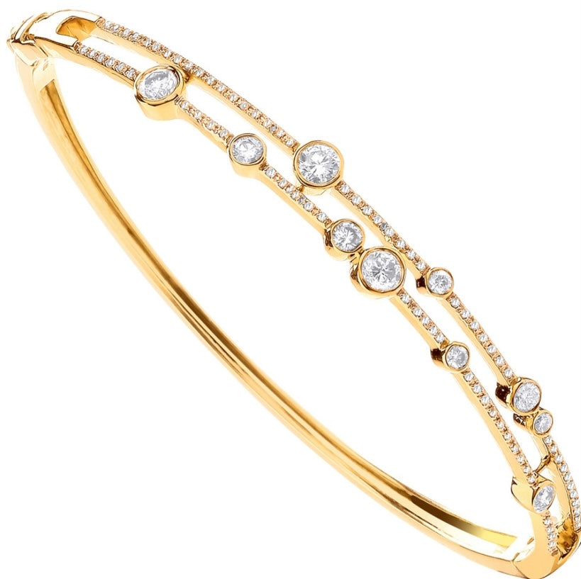 Regal Splendor Diamond Bangle - Shralite London
