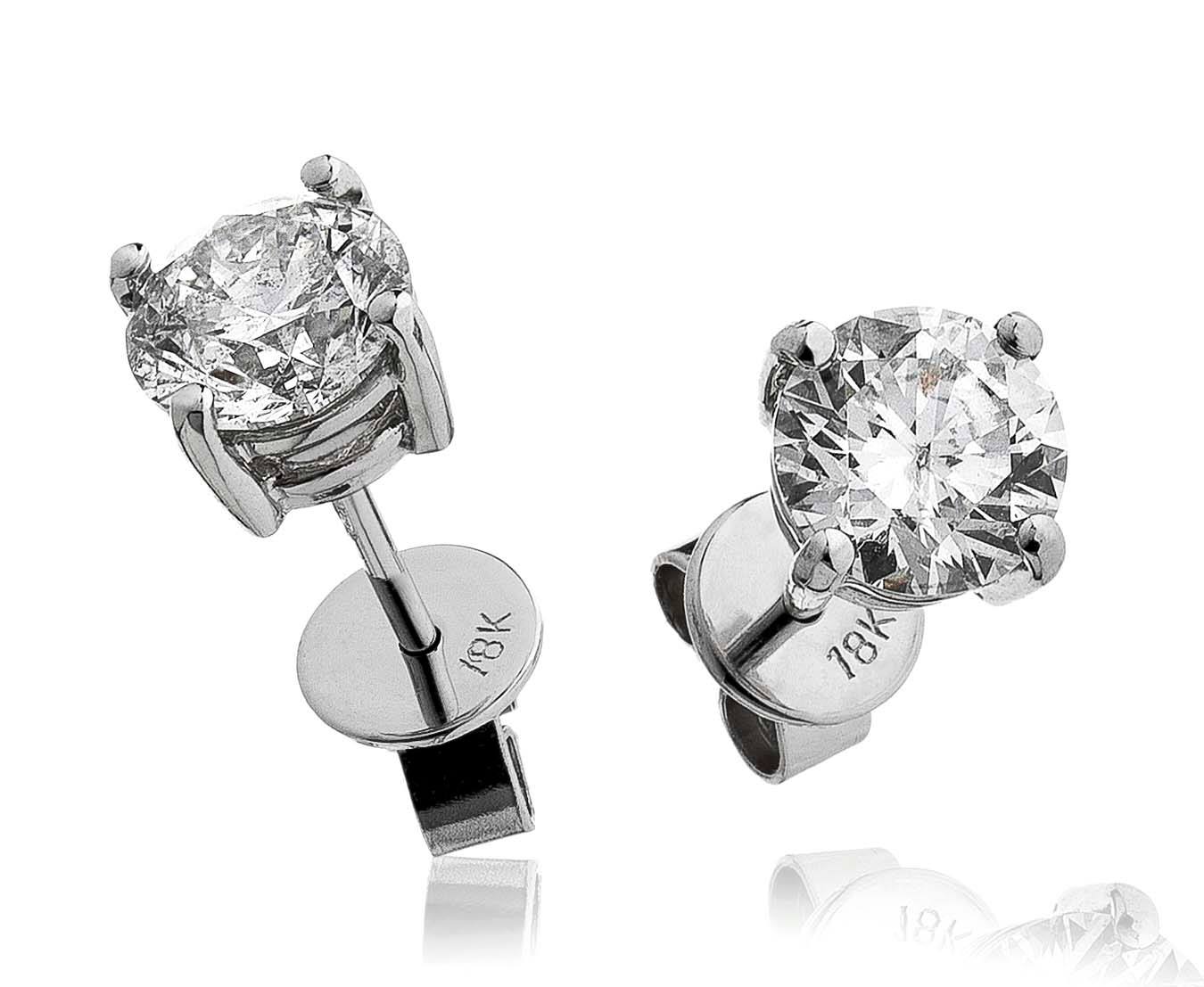 Pure Elegance Solitaire Earrings - Shralite London