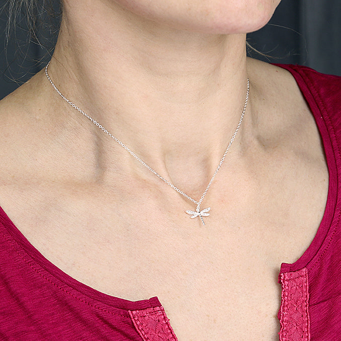 Gold Dragonfly Pendant - Shralite London