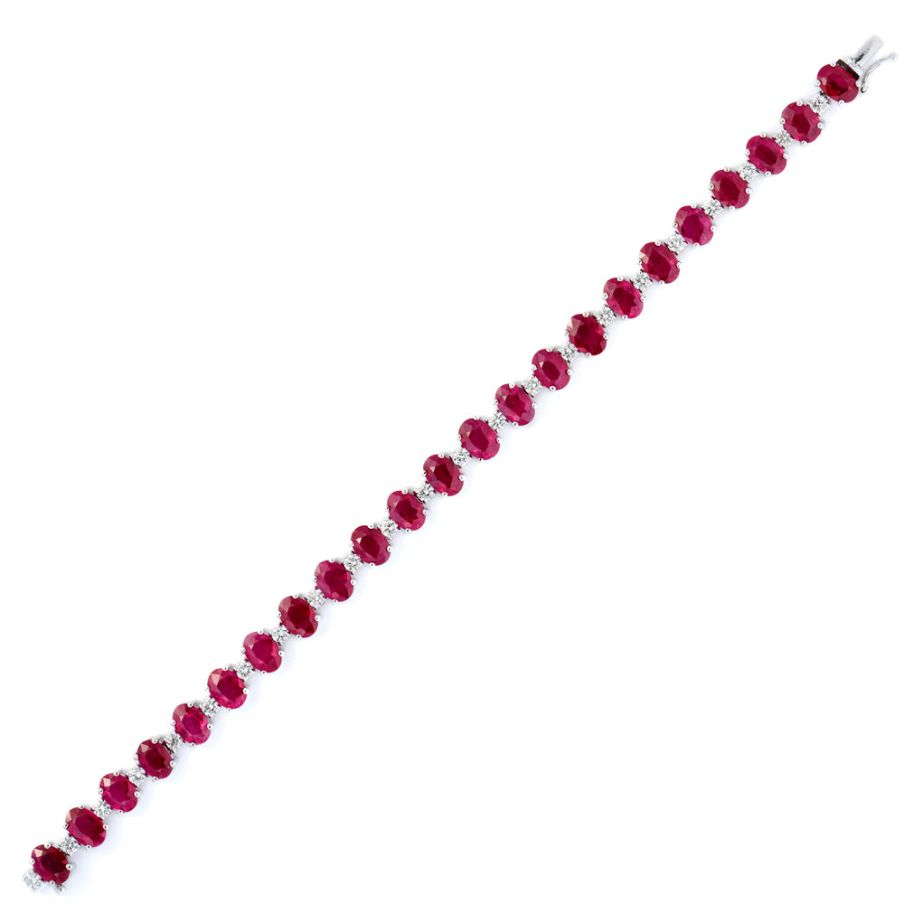 Aire Diamond and Ruby Bracelet - Shralite London