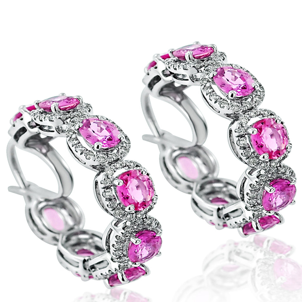 Roseate Brilliance Hoop Earrings - Shralite London