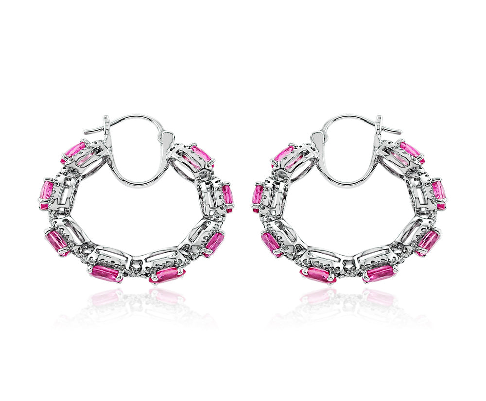 Roseate Brilliance Hoop Earrings - Shralite London