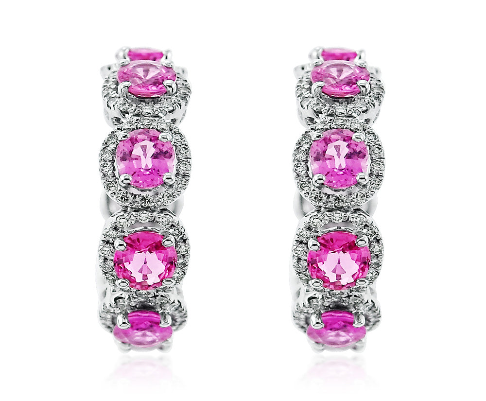Roseate Brilliance Hoop Earrings - Shralite London