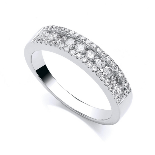 Ceylon Half Eternity Wedding Rings - Shralite London