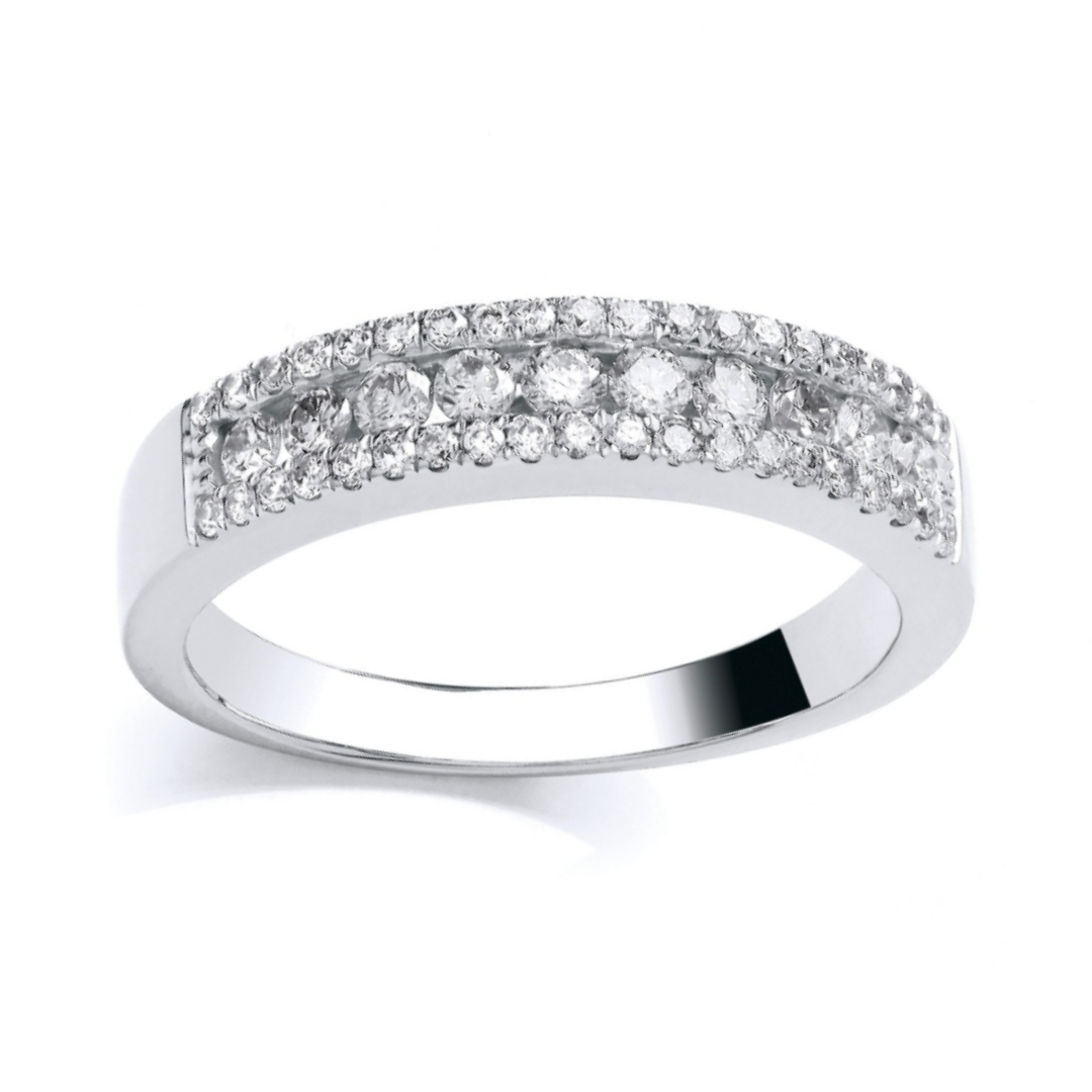 Ceylon Half Eternity Wedding Rings