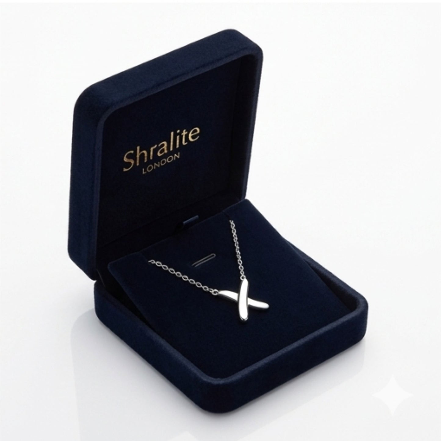 Sterling Silver Kiss Necklace.