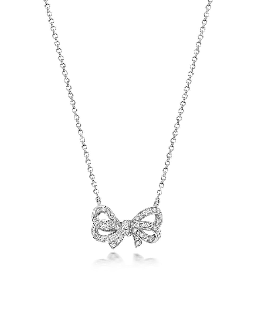 DIAMOND BOW NECKLACE - Shralite London