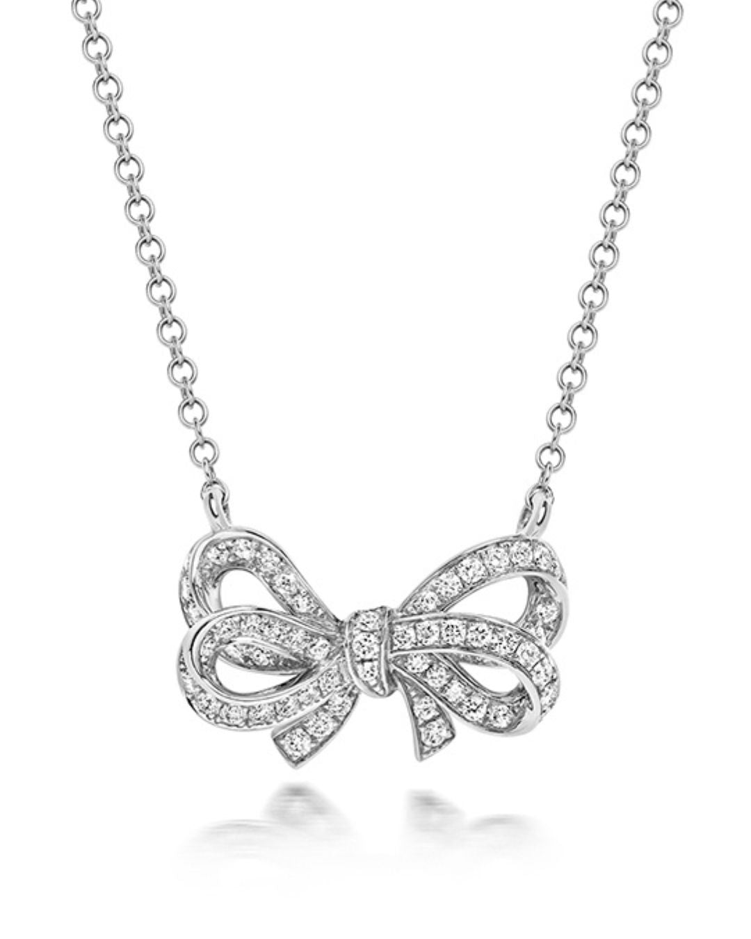 DIAMOND BOW NECKLACE - Shralite London