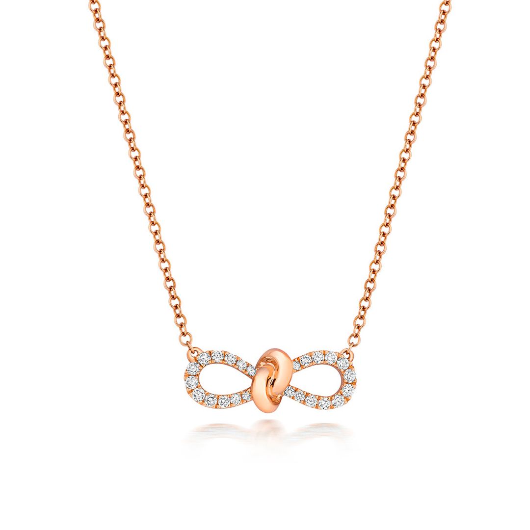 DIAMOND BOW NECKLACE - Shralite London