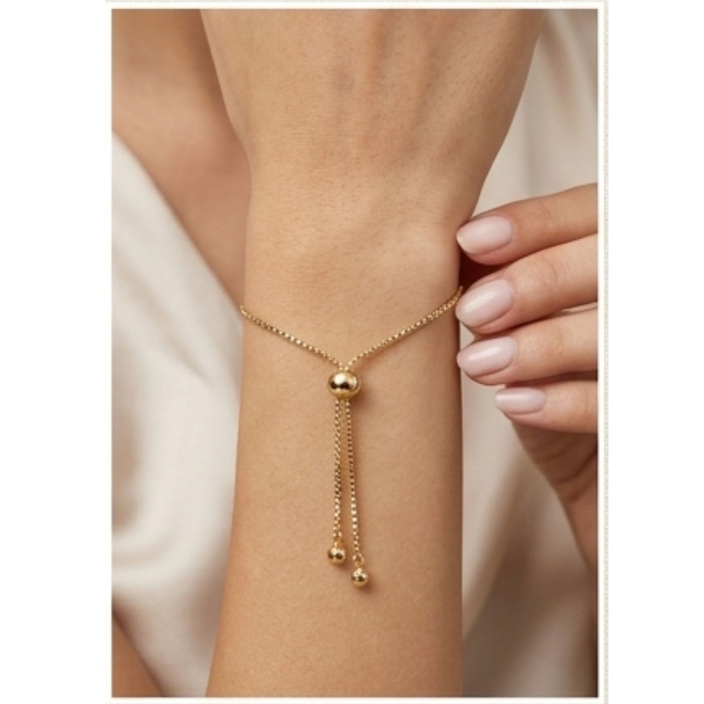 Gold Double Chain Pull Style Bracelet