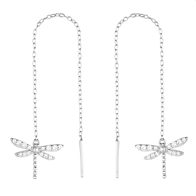 Gleaming Wings Dragonfly Pull-Through Earring