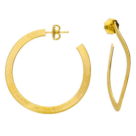 Golden Glow Stud Hoop Earrings