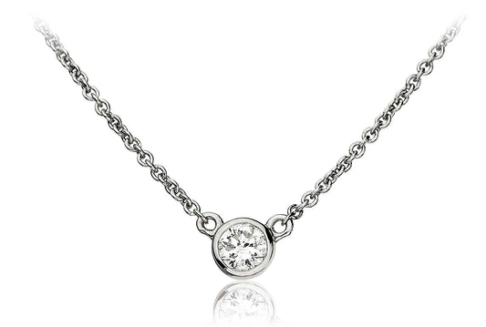 Radiant Reflections Diamond Solitaire Pendant