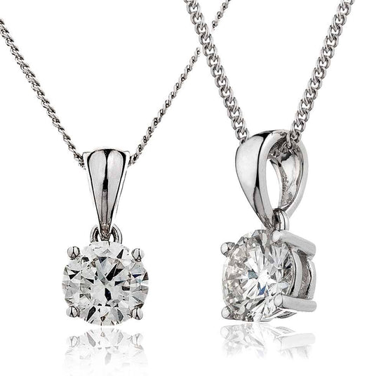 Serene Solace Diamond Solitaire Pendant