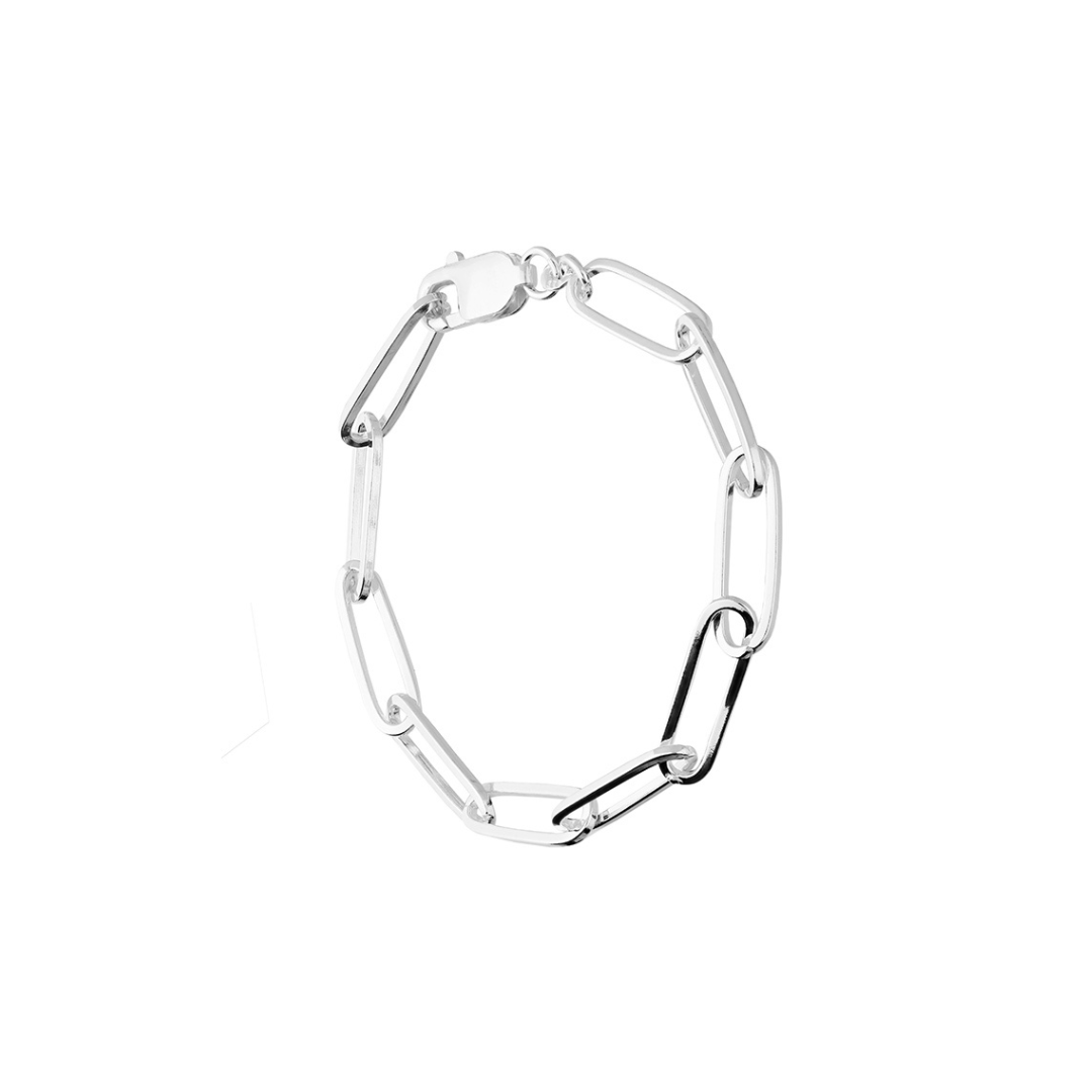 Sterling Silver Paper Chain Bracelet
