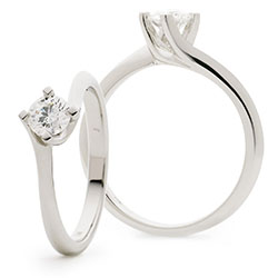 "Graceful Twirl" Diamond Solitaire Engagement Ring.
